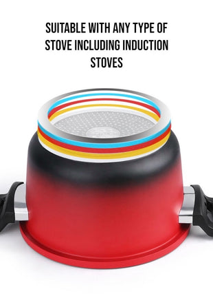 Luxury Knob-Style Pressure Cooker 6L 38x20cm Aluminum Alloy - Cookware | CHECK PRODUCT DESCRIPTION | Lightweight Blue Red, Black, Green, beige non stick cookers