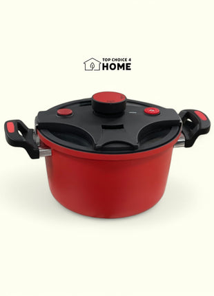 Luxury Knob-Style Pressure Cooker 6L 38x20cm Aluminum Alloy - Cookware | CHECK PRODUCT DESCRIPTION | Lightweight Blue Red, Black, Green, beige non stick cookers