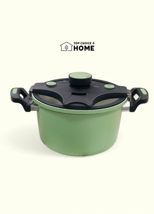 Luxury Knob-Style Pressure Cooker 6L 38x20cm Aluminum Alloy - Cookware | CHECK PRODUCT DESCRIPTION | Lightweight Blue Red, Black, Green, beige non stick cookers
