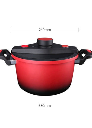 Luxury Knob-Style Pressure Cooker 6L 38x20cm Aluminum Alloy - Cookware | CHECK PRODUCT DESCRIPTION | Lightweight Blue Red, Black, Green, beige non stick cookers