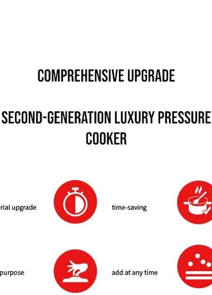Luxury Knob-Style Pressure Cooker 6L 38x20cm Aluminum Alloy - Cookware | CHECK PRODUCT DESCRIPTION | Lightweight Blue Red, Black, Green, beige non stick cookers